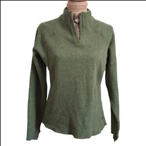 Mountain HardWear Women's popover green wool sweater size M